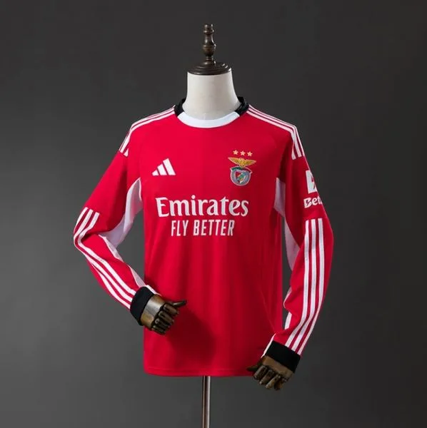 Camiseta de fútbol SL Benfica 2025/26 LOCAL MANGA LARGA VERSION FAN